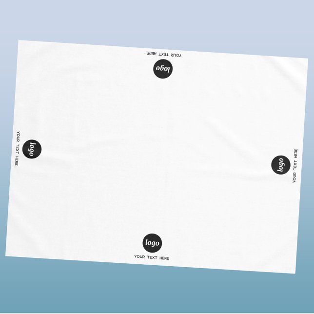 Nappe Texte de logo simple Affichage promotionnel d'entr (Simple logo with custom text business branding promotional tablecloth for trade show)