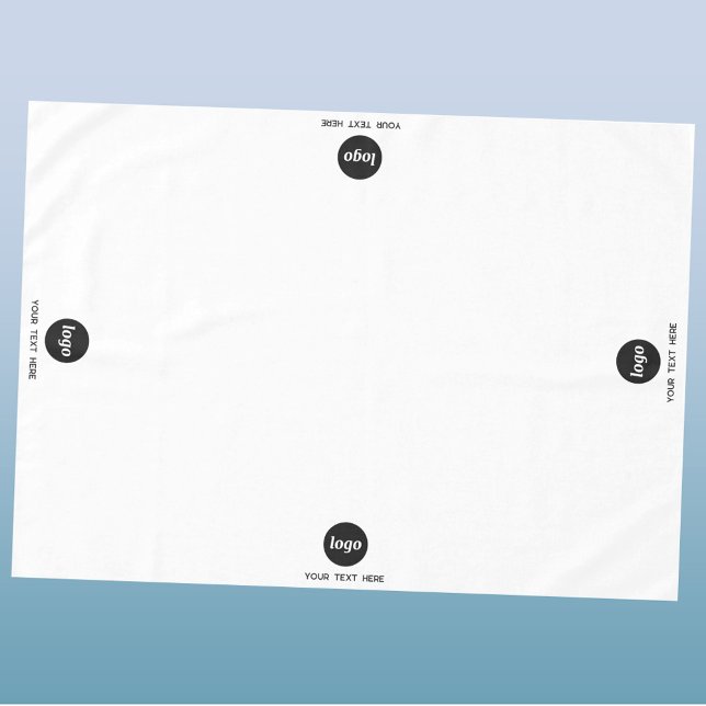 Nappe Texte de logo simple pour foire commerciale de pro (Simple logo with custom text business branding promotional edged trade show tablecloth )