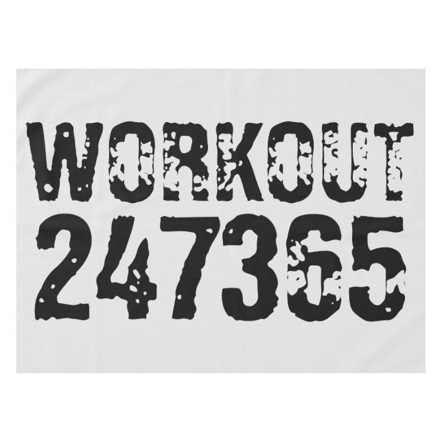 Nappe Texte usé et rayé Workout 247365 noir (Devant (Horizontal))