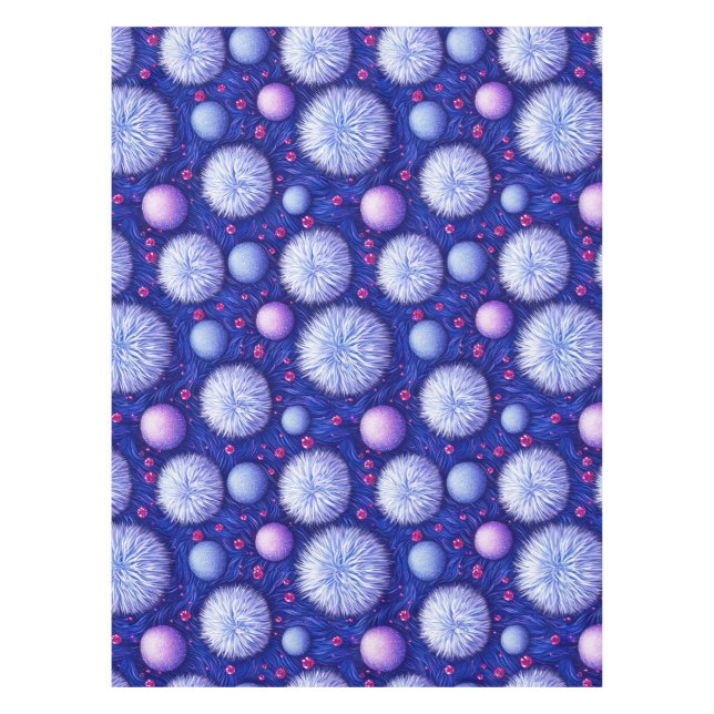 Nappe Texture Abstraite avec des Orbes Brillantes et Flo (Devant)