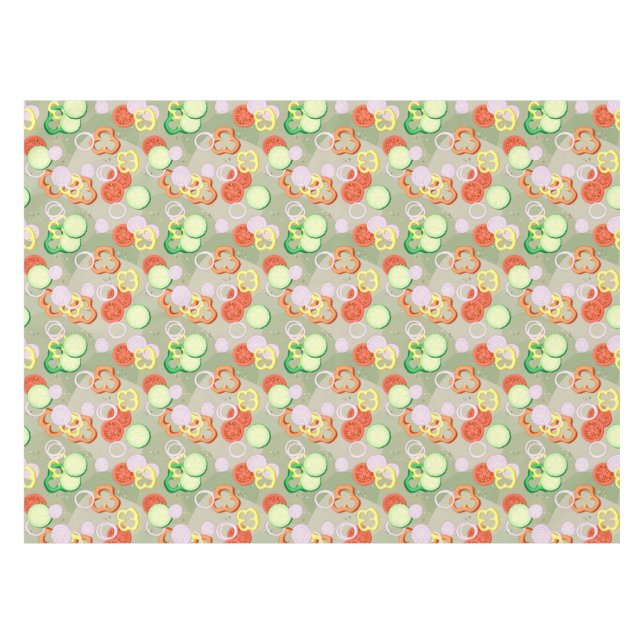 Nappe Texture avec des tranches de légumes (Devant (Horizontal))