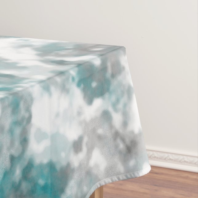 Nappe texture gris turquoise et marbre blanc (In Situ)