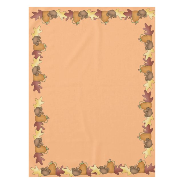 Nappe Thanksgiving Automne Feuilles Tissu de table (Devant)