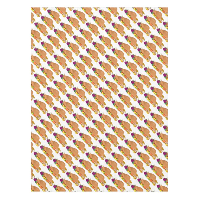 Nappe Thanksgiving Nappe/Turquie sur Platter (Devant)