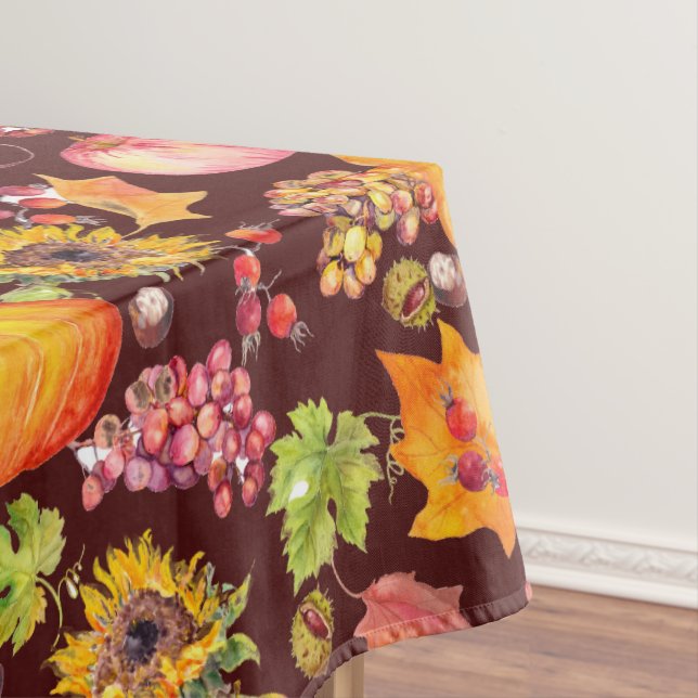 Nappe Thanksgiving Tournesol Citrouille d'automne en Bou (In Situ)