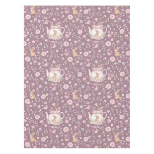 Nappe Théière Lapin Fantaisiste Motif Floral de Printemp