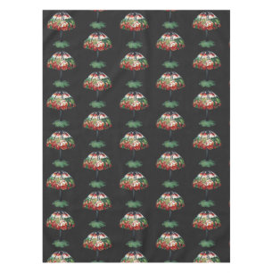 Nappe Tiffany Art Nouveau Rouge Lotus Floral Vintage