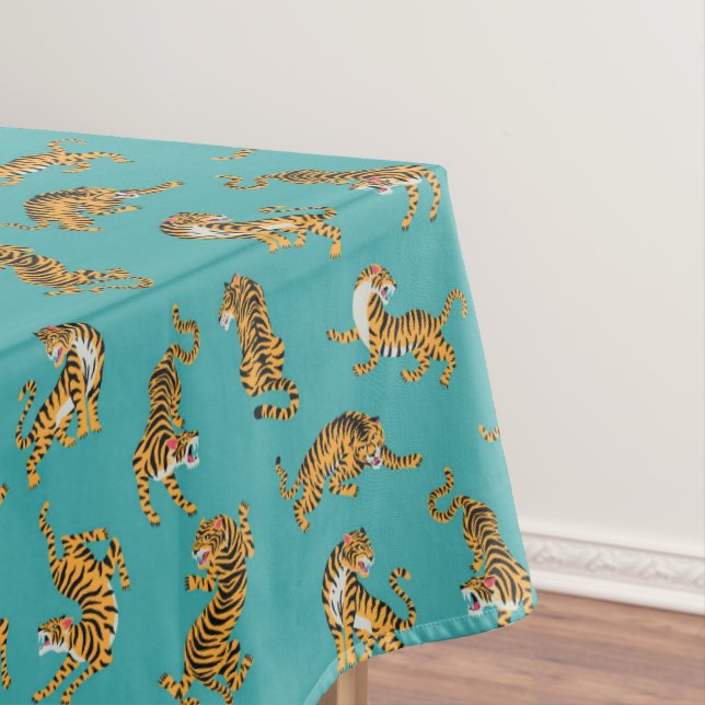 Nappe Tiger sur Motif Turquoise (In Situ)