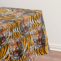 Tiger Tête Sur Tiger Skin Design Poster de animal