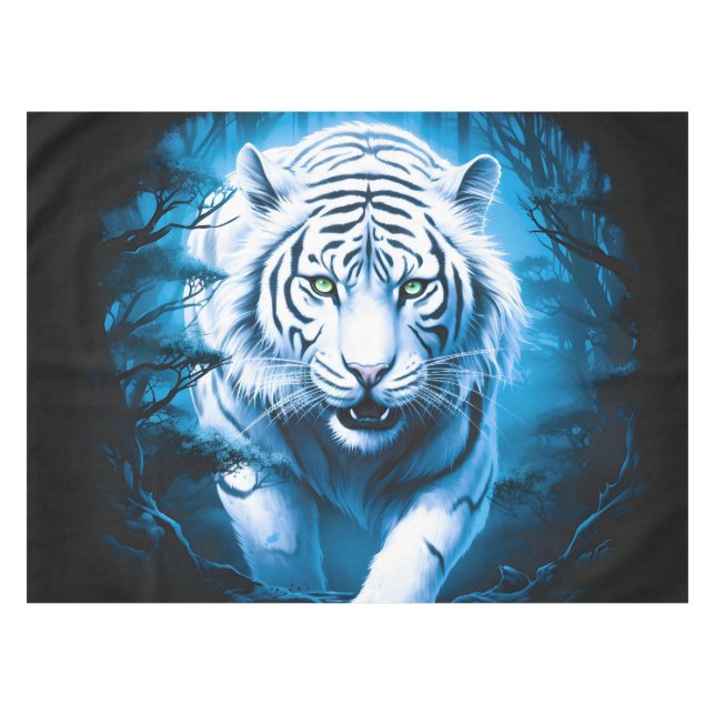 Nappe Tigre blanc sauvage Mystique de la forêt (Devant (Horizontal))