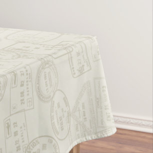 Nappe Timbre de passeport beige de voyage