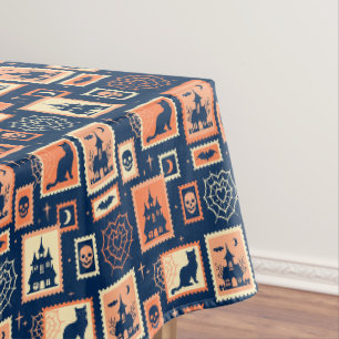 Nappe Timbres d'artiste rétro Halloween