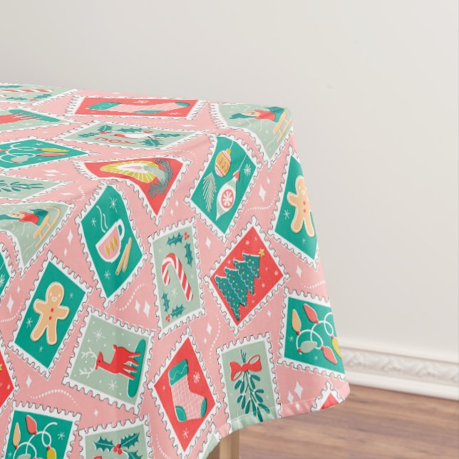 Nappe Timbres postés de Noël rétro (In Situ)