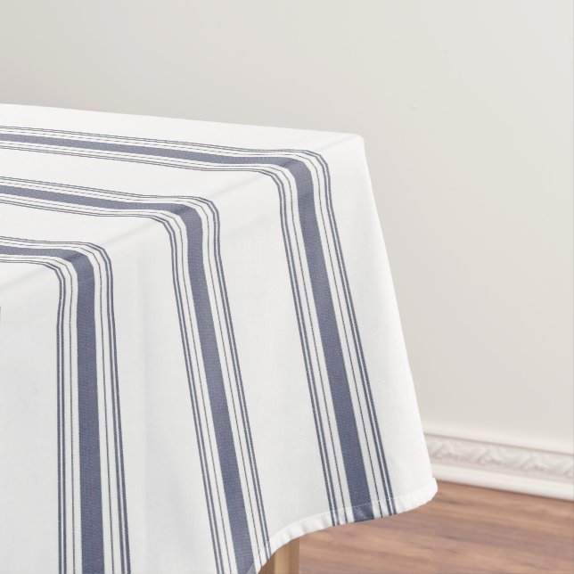 Nappe Tir de tissu bleu français Vintage (In Situ)