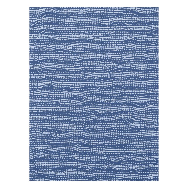 Nappe Tissu de boue rayures en bleu indigo (Devant)