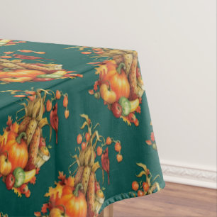 Nappe Tissu de la récolte d'automne Thanksgiving Green T