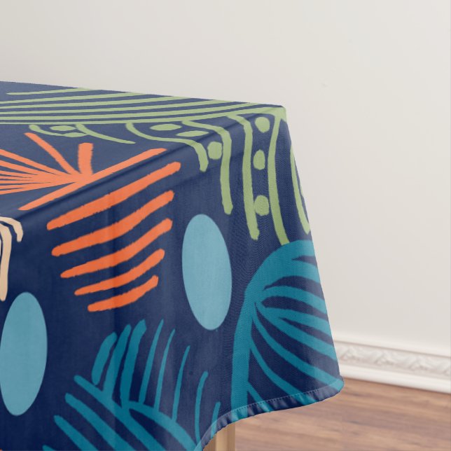Nappe Tissu de moisissure tribale des Caraïbes : bleu fe (In Situ)