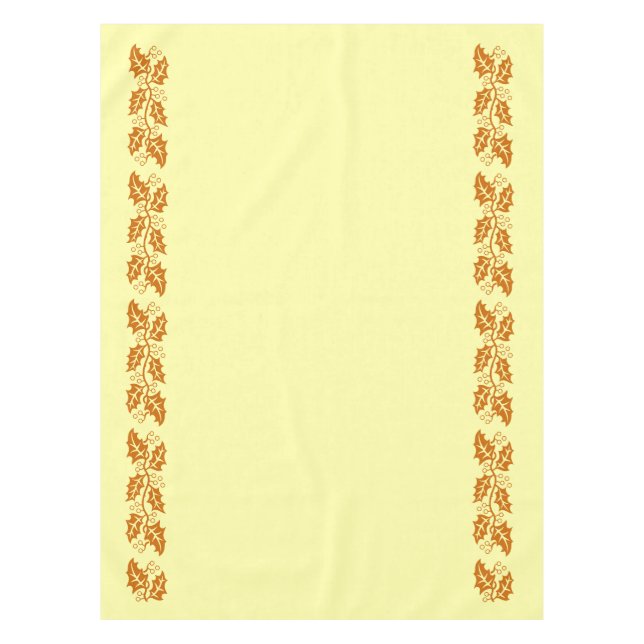 Nappe Tissu de table - Brown Feuille Holly (Devant)