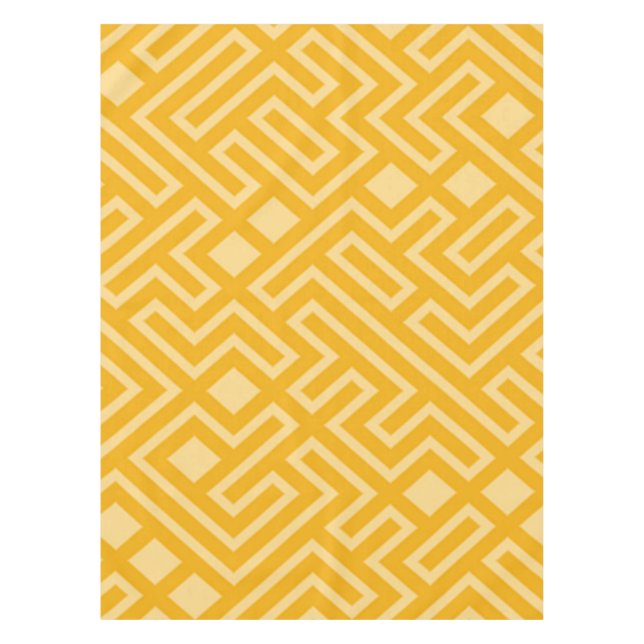 Nappe Tissu de table de Maze géométrique or (Devant)