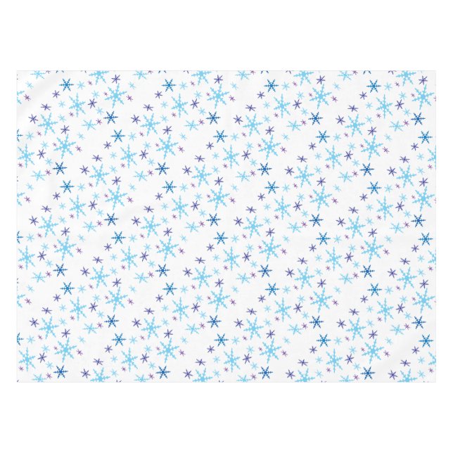Nappe Tissu de table des flocons de neige (Devant (Horizontal))