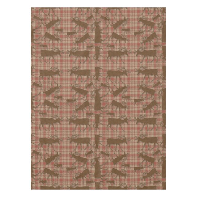 Nappe Tissu de table d'orignal brun rustique (Devant)
