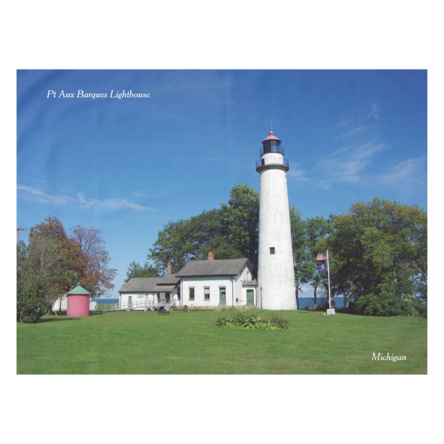 Nappe Tissu de table du phare Pt Aux Barques (Devant (Horizontal))