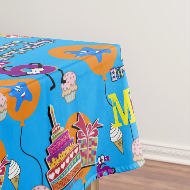 Nappe Tissu de table, Joyeux 6e anniversaire, #6 Jaune (In Situ)