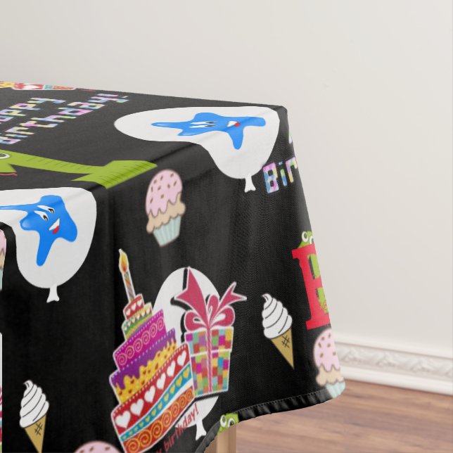 Nappe Tissu de table, Joyeux premier anniversaire, #1 No (In Situ)