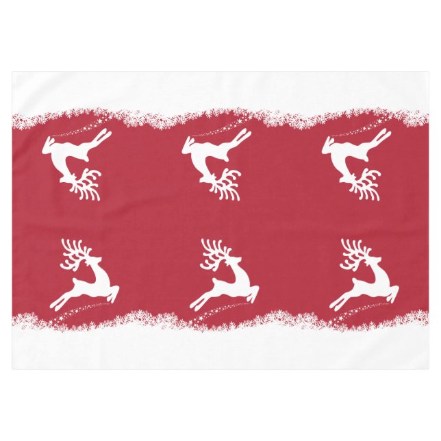 Nappe Tissu de table Jumping Reindeer (Devant (Horizontal))