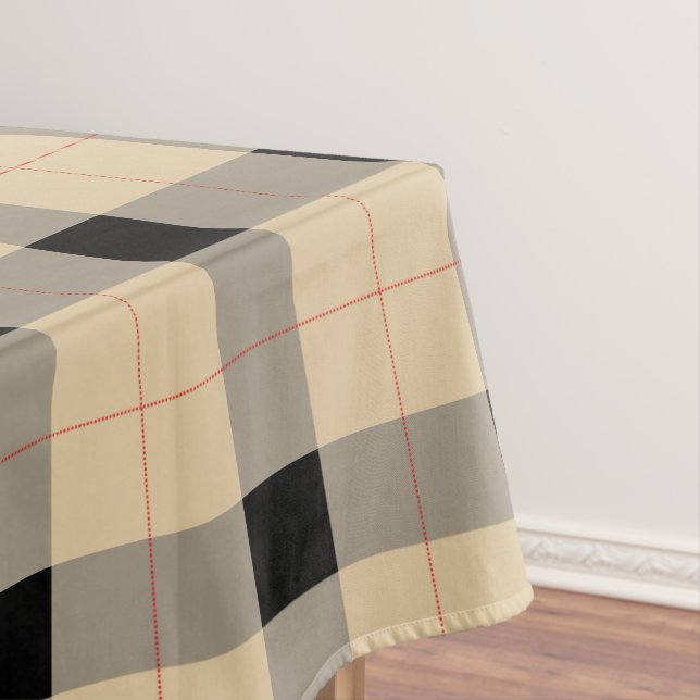 Nappe Tissu de table motif noir et brun Plaid / tartan (In Situ)