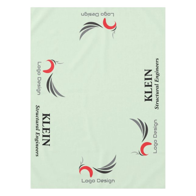 Nappe Tissu de table personnalisé avec logo et texte (Devant)
