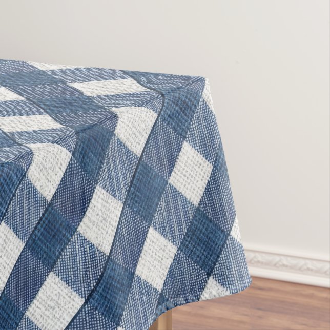 Nappe Tissu denim bleu et blanc (In Situ)