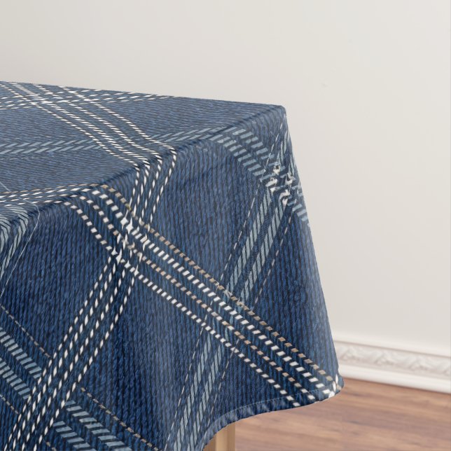 Nappe Tissu denim bleu et blanc (In Situ)