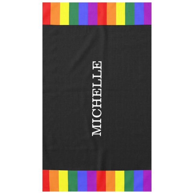 Nappe Toalha de Mesa Orgulho Gay Rainbow Personalizado (Devant)