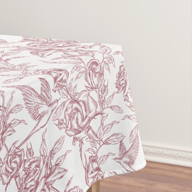 Nappe Toile de Jouy rouge (In Situ)