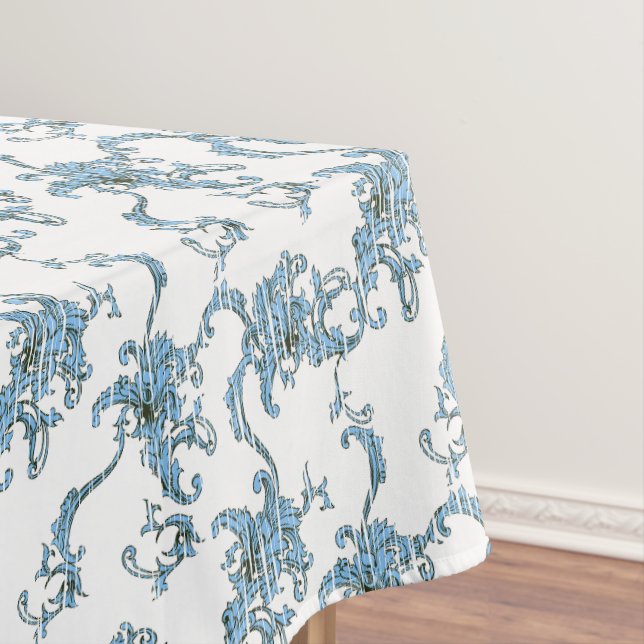 Nappe Toile de Joy. Floral. Bleu. (In Situ)