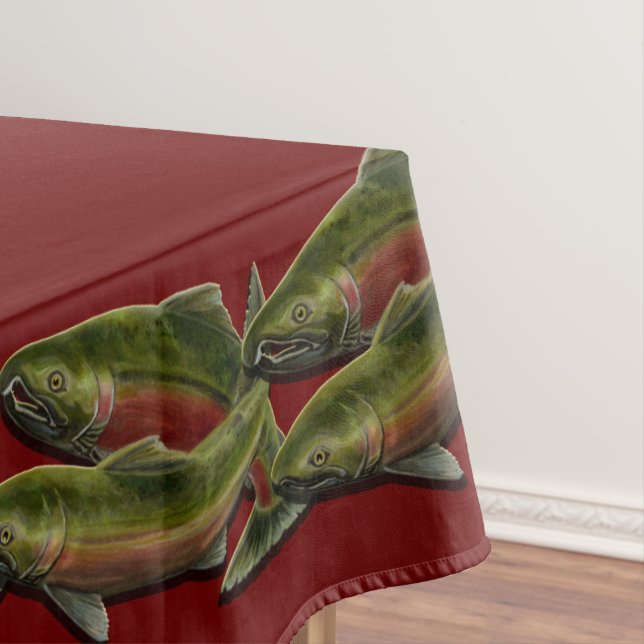 Nappe Toile de pêche Coho Coho Saumon Décor de poisson (In Situ)