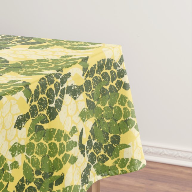 Nappe Tortue de mer Honu Tapa hawaïen - Olive (In Situ)
