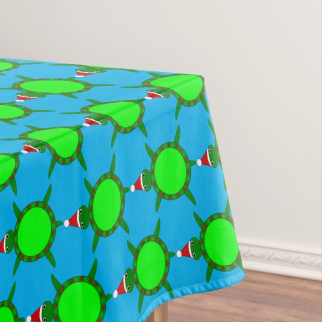 Nappe Tortue de Noël mignonne avec coquille de fleurs (In Situ)