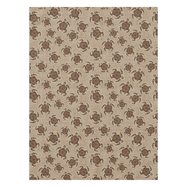 Nappe Tortue hawaïenne Uhane Honu Hibiscus Batik (Devant)