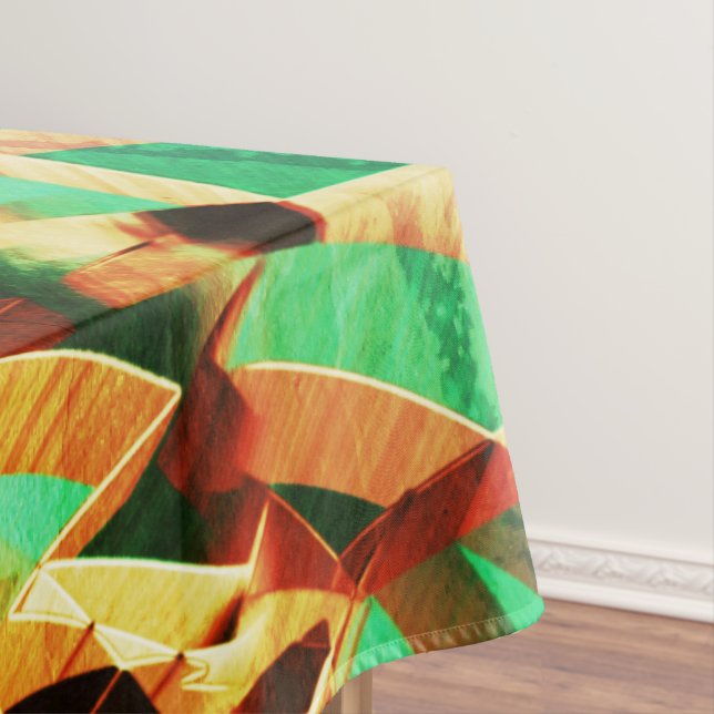 Nappe Traces Brown sur vert ou aquamarine (In Situ)