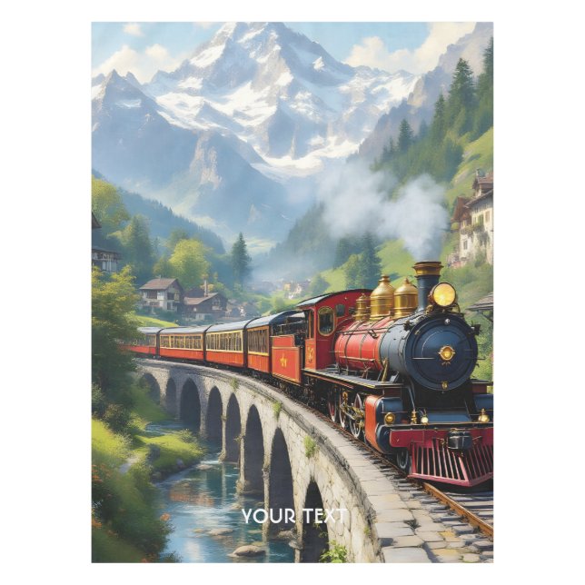 Nappe Train antique Imaginaire Crimson (Devant)