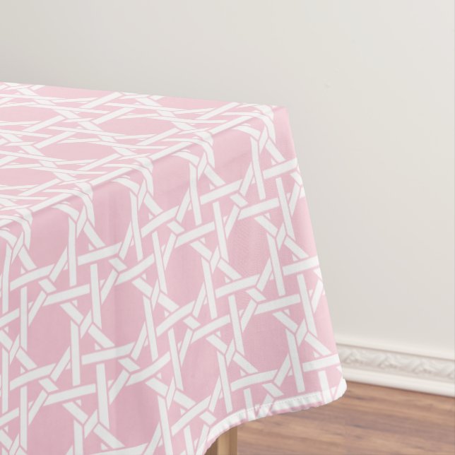 Nappe Tressage de canne rose et blanc (In Situ)