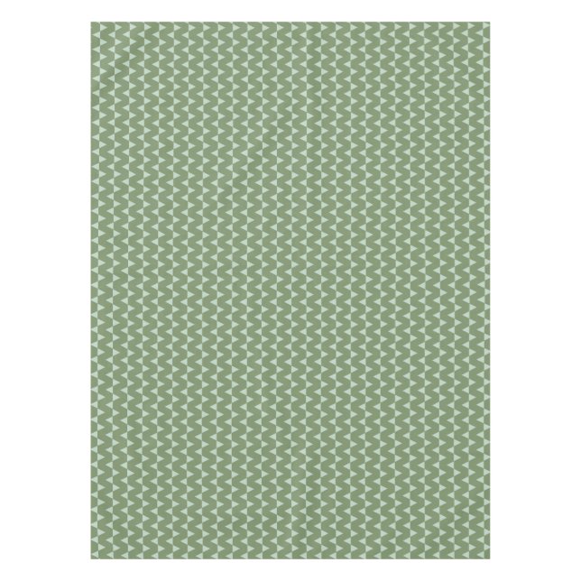 Nappe Triangle de Noël Géométrique Vert Sauge Moderne  (Devant)
