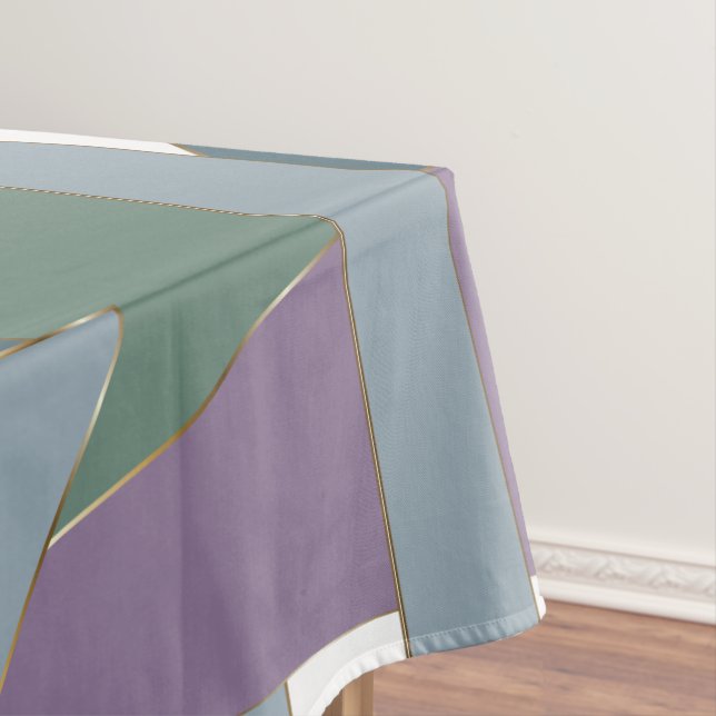 Nappe Triangle géométrique Motif bleu violet vert (In Situ)