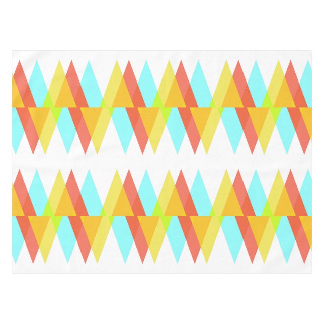 Nappe Triangles jaunes, rouges et bleus cadets (Devant (Horizontal))