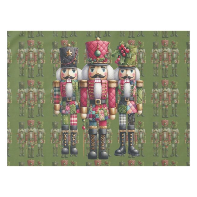 Nappe Trio de casse-noisettes de Noël en patchwork fanta (Devant (Horizontal))
