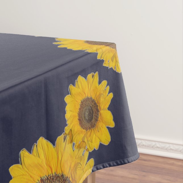 Nappe Trio de tournesol en bleu foncé (In Situ)