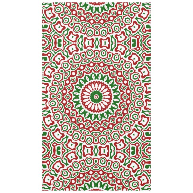 Nappe Trippy Hippie Groovy Boho Funky Noël Mandala (Devant)