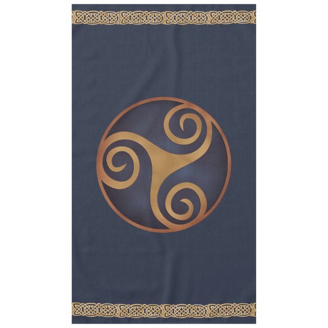Nappe Triskelion celtique (bleu) personnalisé (Devant)